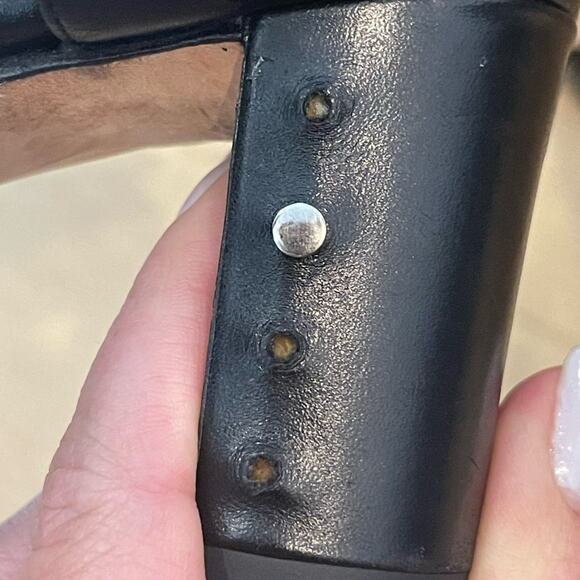 Jimmy Choo Sandal 7 or 37.5 Black Studded Leather Veto Sandal - Picture 7 of 11